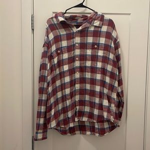 Mens XL American Eagle Flannel Button Up